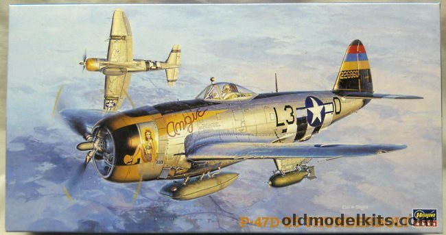 Hasegawa 1/48 Republic P-47D -25 Thunderbolt - USAAF Angie 512th FS 406 FG / 'Saucy Susie' 513th FS 406 FG, JT40 plastic model kit